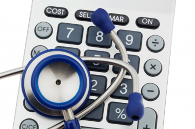 Image of stethescope and calculator