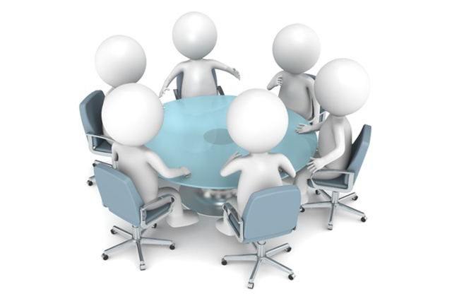 Vector image of a group meeting